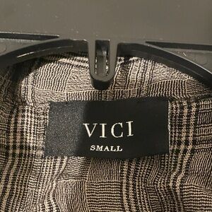 Vici Plaid Duster - Brown and Black
